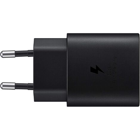 amsung Chargeur USB C, Adaptateur Secteur 25W Ultra Rapide, Adaptateur USB C vers USB, Chargeur samsung Charge Rapide, sans câble, Noir (1/4)