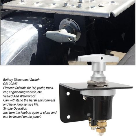 Interrupteur de Déconnexion de Batterie 20247 - Coupe-Circuit Master avec Plaque de Sécurité - 12V à 48V, 500A - Pour Voiture, Camping-Car, Bateau (1/5)
