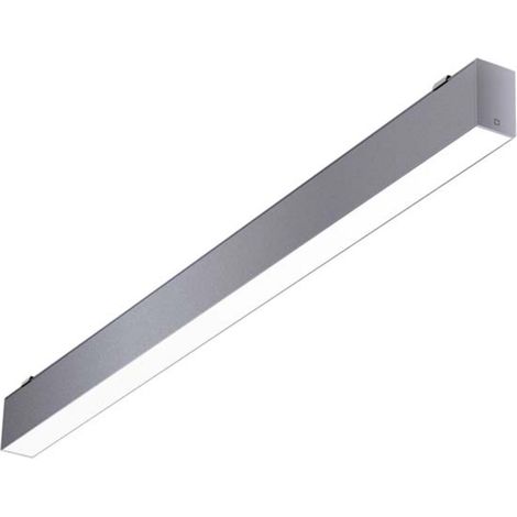 LedsC4 Infinite - Plafón de Techo LED 39.6W y 2875lm con Luz Cálida 3000K. Diámetro 5cm. Estructura de Aluminio. Uso Interior IP40. Color Gris