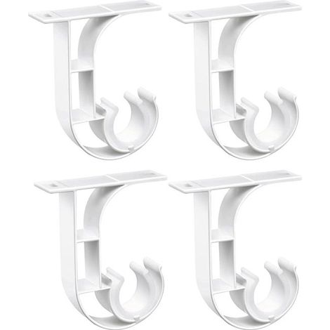 Supporto per asta per tende da soffitto, supporto per asta per tende bianco resistente, supporto per asta per tende (1/4)