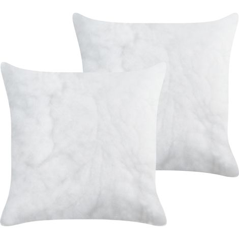 Conjunto de 2 rellenos para cojines de 45 x 45 cm poliéster sala de estar dormitorio blanco Echium