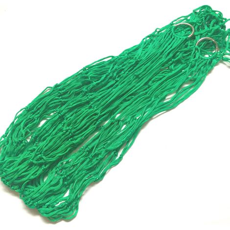 Hamac - Maille en nylon - Respirant - Portable pour l'extérieur - Sac de rangement + 2 cordes épaisses