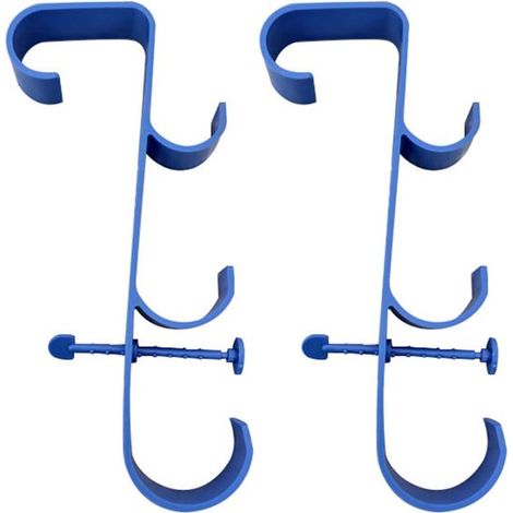 Piscine - 26 x 12 x 5 cm - étagère de rangement en plastique - bleu - accessoires d'entretien de piscine - kit d'entretien de piscine - 2 pièces (1/5)