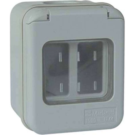 6,0 x INVOLUCRO A PARETE + PORTELLA IP44 MARLANVIL