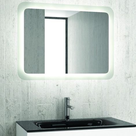 Specchio led 80x60 cm con cornice illuminante modello A800 kamalu