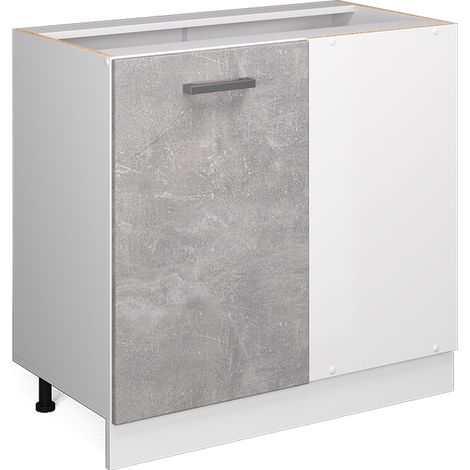 Meuble d'angle R-Line, Béton, 86 cm sans plan de travail, Vicco