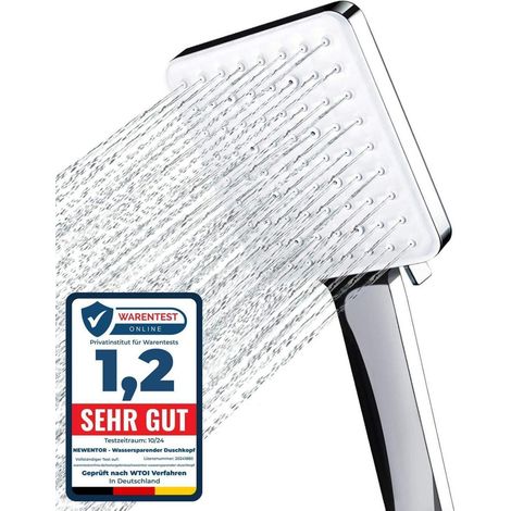 Duschkopf Regendusche Handbrause Groß XXL 6 Strahlarten Silber (1/5)