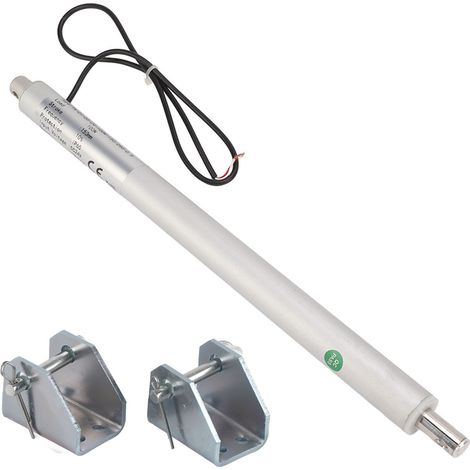 Vérin électrique type stylo 150mm course, interrupteur de fin de course intégré, mini actionneur linéaire 24V avec 2 supports (1/5)