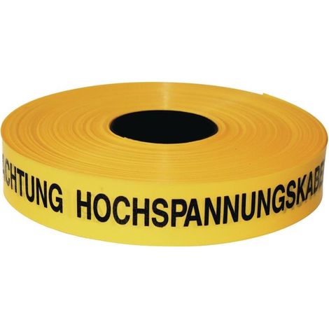 KELMAPLAST Trassenwarnband Achtung HochspannungskabelBreite 40 mm Länge 250 m gelb