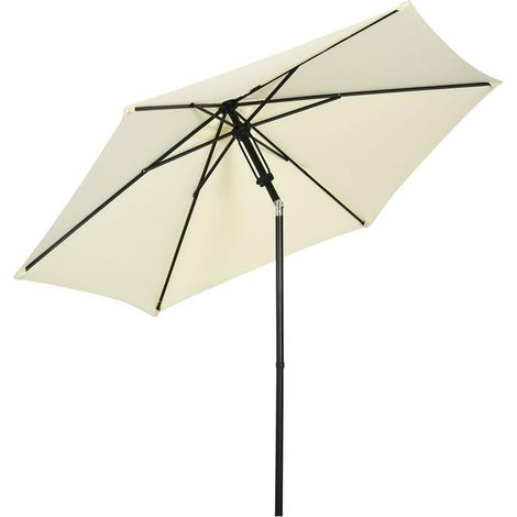 OMBRELLONE DA GIARDINO IN POLIESTERE E METALLO CON TETTUCCIO INCLINABILE 262X243 CM (1/5)