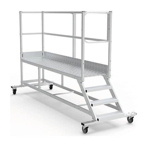 Piattaforma con ruote 3 gradini - Altezza massima di lavoro 2.60m - PTF2503D-RSP