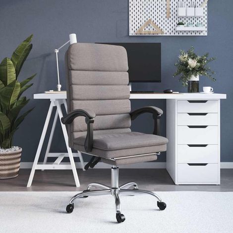 Fauteuil Relax inclinable Fauteuil de massage - Fauteuil de bureau Taupe Tissu BV531124 - BonneVie (1/5)
