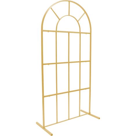 Support d'Arche de Mariage, Construction Métallique Robuste, Design Portable, L, Or (1/2)