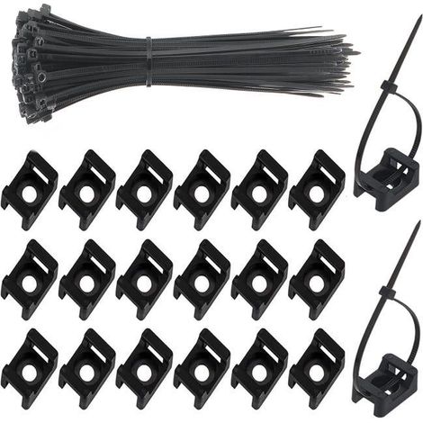 300 Pièces(150 Sets) Collier De Serrage 150 Mm X 2,5 Mm Attache Câble Serre Câbles Nylon Fixations De Serre-Noire (1/5)