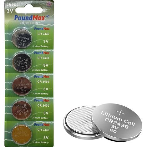 2430 CR2430 DL2430 Lot de 5 Piles Bouton au Lithium 3 V (1/5)