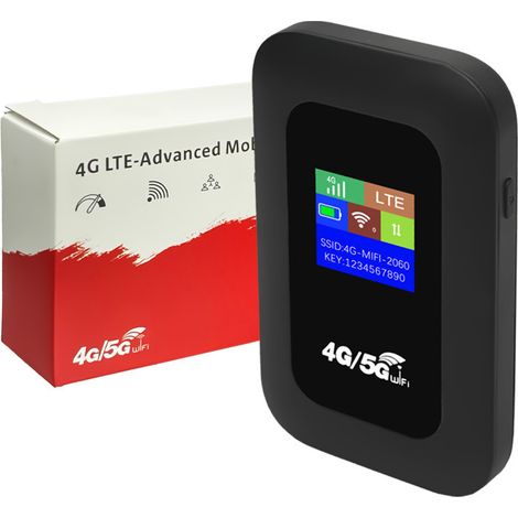 4G Wireless Portable MiFi Color Screen Portable LTE Router with SIM Card Insertion - MF800B - Black Color Screen Eurasian Version (1/3)