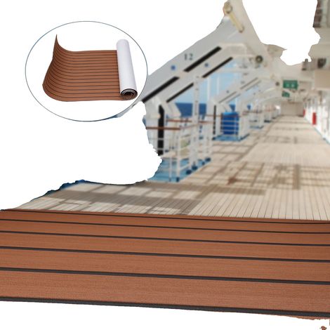 Marine Bodenmatte, rutschfestes Design, wasserdichtes EVA-Schaum, Braun (1/2)