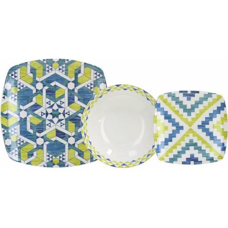 Tognana tulum, servizio 18 piatti in new bone china, qualità extra