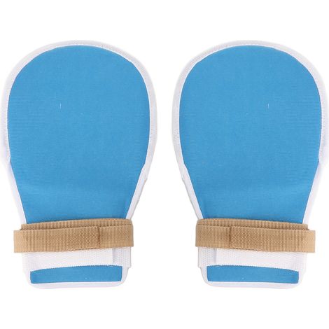 Gants de contention pour démence, 1 paire, mitaines de sécurité respirantes, contrôle des mains pour personnes âgées et patients, antigriffures, confortables. (1/5)