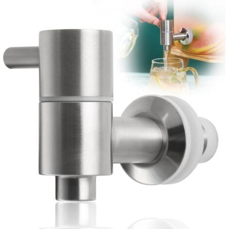 Robinet Distributeur Boisson Remplacement, Robinet pour Fontaine à Eau en Acier Inoxydable, Robinets Fontaine a Punch pour la Maison et la Fête (1/4)