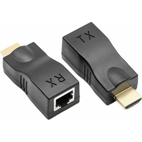 Extendeur HDMI vers RJ45 sur réseau Cat5e/6, adaptateur Ethernet LAN 4K 1080p, prolongateur (1/4)