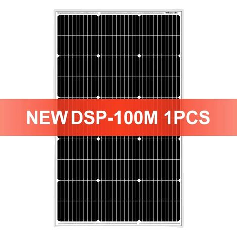 Panneau Solaire, Construction Monocristalline, Design Compact, Panneau 100W 1PCS (1/2)