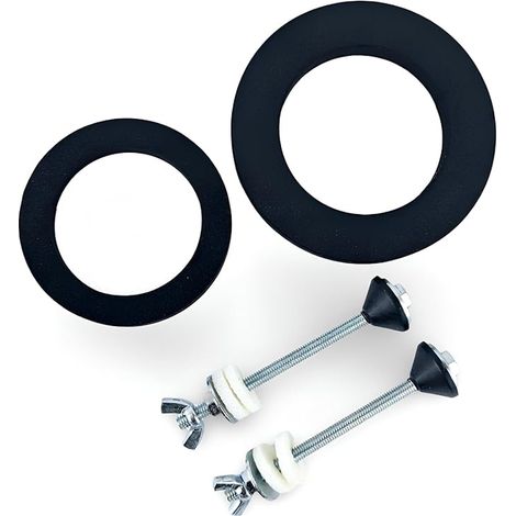 Toilet Bowl Repair Kit Toilet Tank Fixing Kit with Foam Gasket, Bolts and Washers for Toilet Tank (1/5)