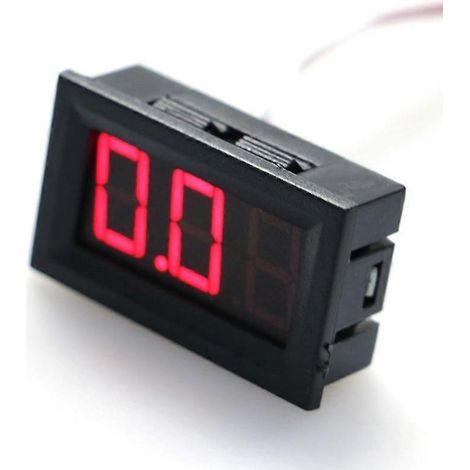 Voltmètre numérique à LED 0-100 V CC, 3 fils, 14,2 mm (0,56 pouce), testeur