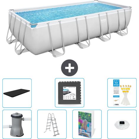 Bestway Bestway Power Steel Rectangulaire - 488x244x122 cm - 8-pièces S608 (1/4)