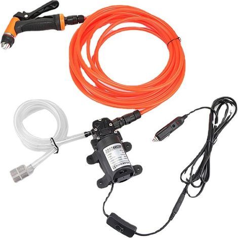 Lave-voiture, pompe à eau 12v, nettoyeur haute pression, mini-laveur électrique portable auto-amorçant, accessoires de voiture (1/5)