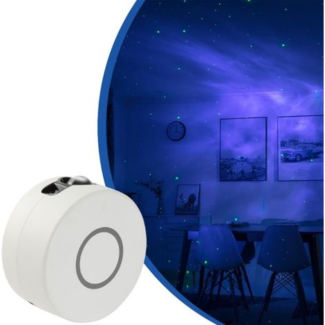 Filiyano – Projecteur LED d'ambiance ciel étoilé avec télécommande, alimentation : prise USB (blanc) (1/5)