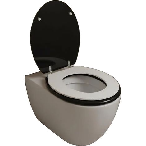 Asiento de inodoro, tapa de MDF, fácil instalación, verde militar (1/2)