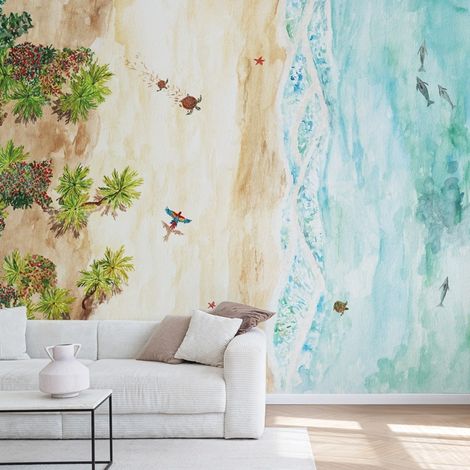 Papier peint panoramique - Vue du ciel - Multicolore - intissé : 150g/m² - 7 lés : 336x270cm (1/5)