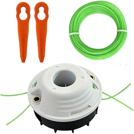 Tête de débroussailleuse 4008 710 2102 avec fil de 15 mètres Pièce de rechange pour débroussailleuse Stihl FSA45 Poly PolyCut 2-2, lames en plastique (1/5)