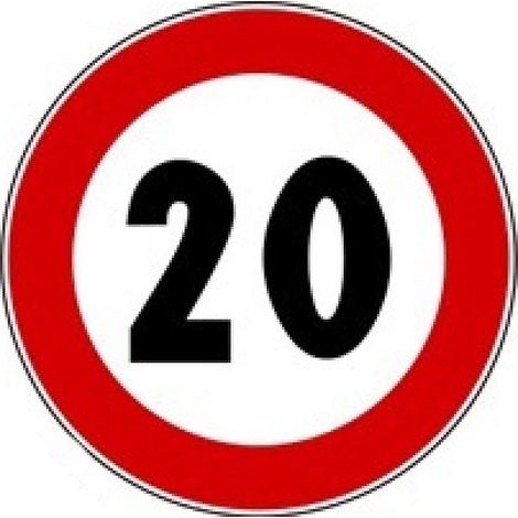 Straßengeschwindigkeitsschild - 20 Km/H