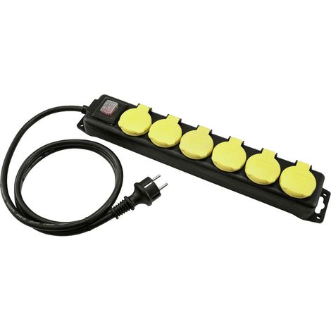 Eurolite 30240158 Steckdosenleiste mit Schalter  Schwarz, Gelb Schutzkontakt 1 St.