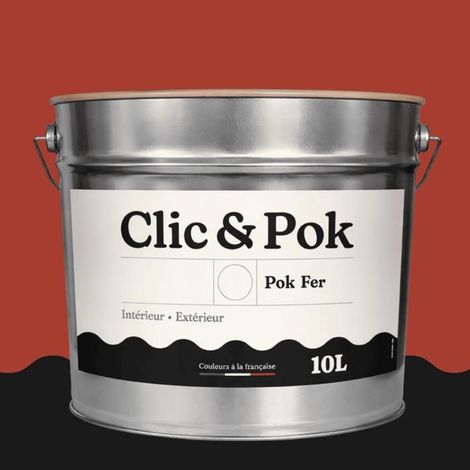 Peinture Fer Antirouille – Métal Extérieur Intérieur, Satinée, Protection Rouille - 10L - RAL 3016 - Rouge corail (1/4)