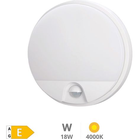 Aplique pared redondo LED Doko con sensor movimiento 15W 4200K Blanco (1/5)