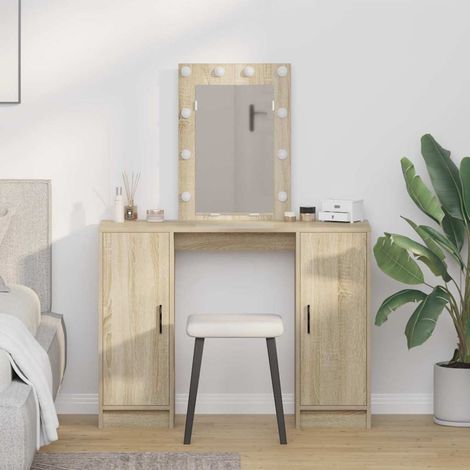 vidaXL Dressing Table Brown 102 x 33 x 135 cm Engineered Wood
