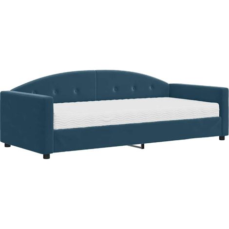 Maison Exclusive - Divano Letto con Materasso Blu 90x200 cm in Velluto