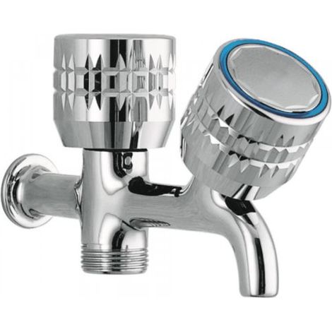 TRES ESE-23 Grifo mural doble 123515 de 1 agua para lavadora