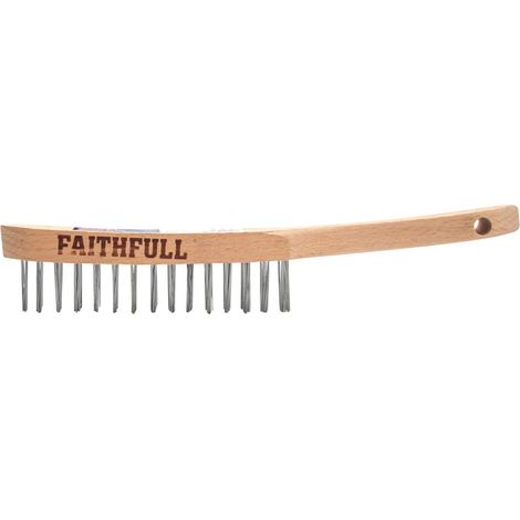Faithfull Heavy-Duty Scratch Brush, Two Row FAI6802F (1/5)