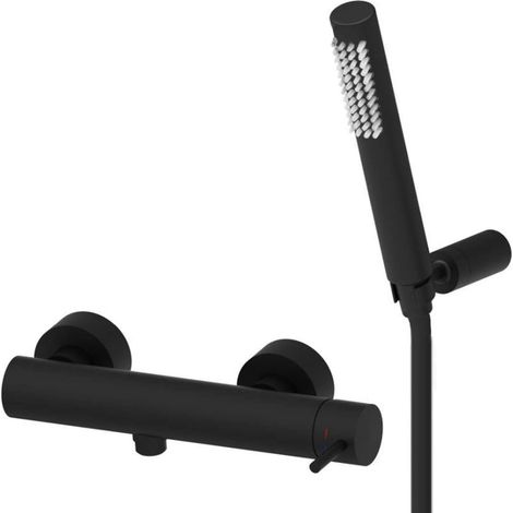 Paffoni - Miscelatore doccia con accessori, nero opaco LIG168DNOROZ1 (1/5)