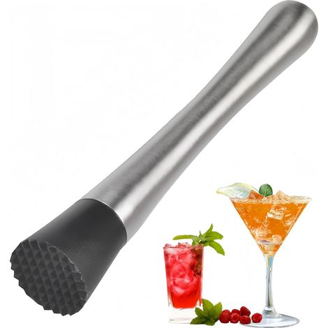 Machacador de hielo, machacador de cócteles de acero inoxidable, machacador profesional para mojitos, machacador de limas para cocina, bar y restaurante. (1/5)