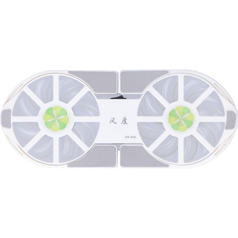Support de refroidissement pour ordinateur portable 4 couleurs, pliable, avec double ventilateur, grand volume d'air et dissipateur thermique (blanc) (1/5)
