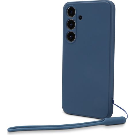 Coque semi-rigide avec dragonne amovible pour Samsung Galaxy A35 - Bleu gris (1/3)