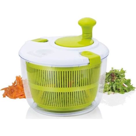 AJW-Essoreuse à Salade séchoir à légumes ou à laitue poignée rotative compacte Facile à Tourner permettant Un Stockage Facile (1/4)