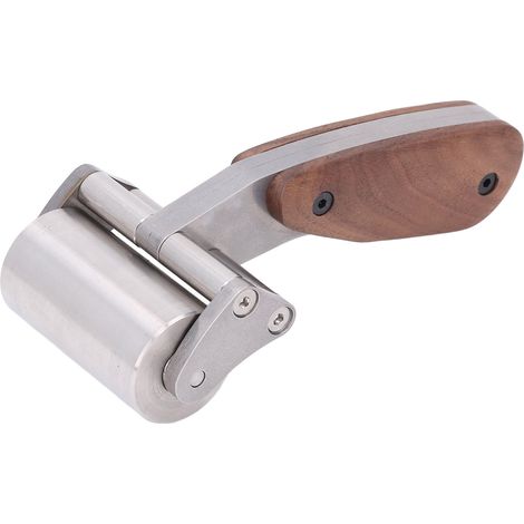 Rouleau à cuir en acier inoxydable, roulement double, presse pour cuir, lisseur de coutures, outil de travail du cuir (1/5)