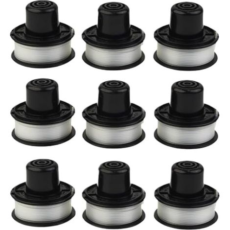 Lot de 3/6/9 têtes de débroussailleuse pour Black & Decker A6226 GL250 GL310 GL360, bobine et fil de rechange pour débroussailleuse (9 pièces) (1/5)