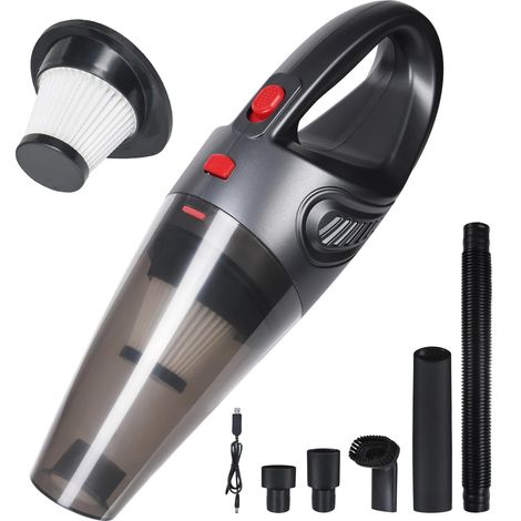 Aspirateur à main sans fil, 4 en 1, charge USB, haute aspiration de 8 500 PA, 120 W Aspirateur portable pour bureau, maison, voiture, extérieur, animaux de compagnie (1/5)